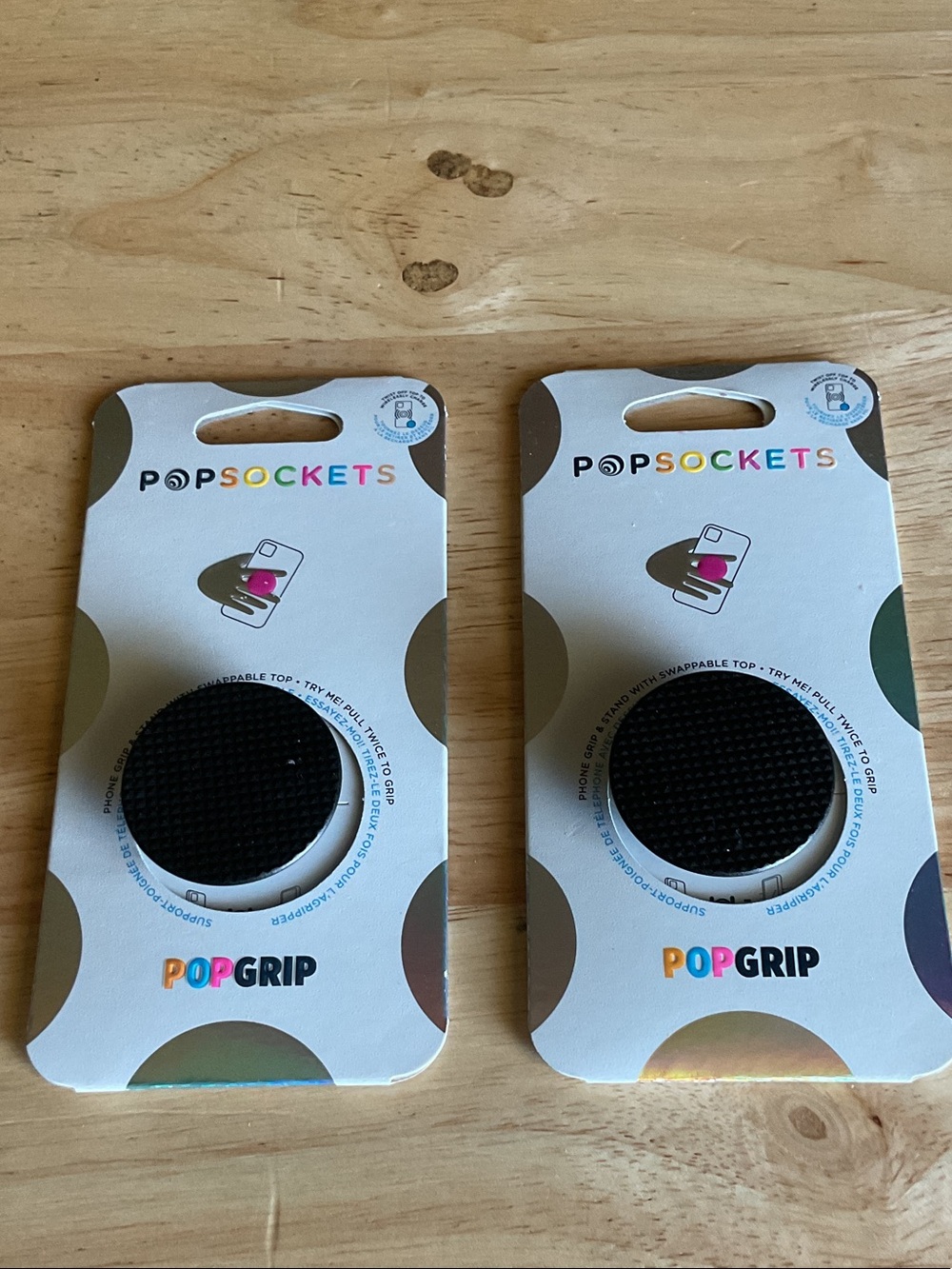 PopSocket PopGrip Black Textured Phone Grip (Two-Pack)